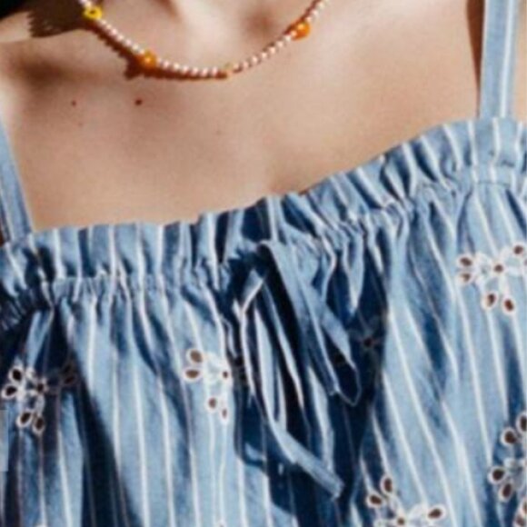 Brand New Maeve Eyelet Babydoll Tank Top - Picture 2 of 11